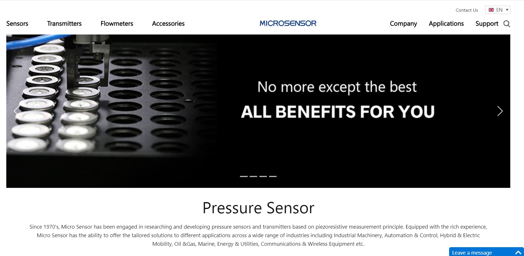 Pressure Sensors | Microsensor