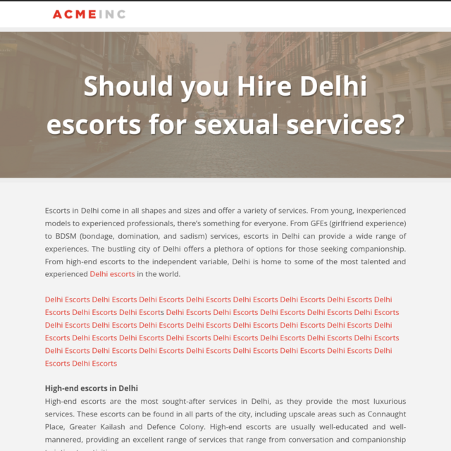 Should you Hire Delhi escorts for sexual services?