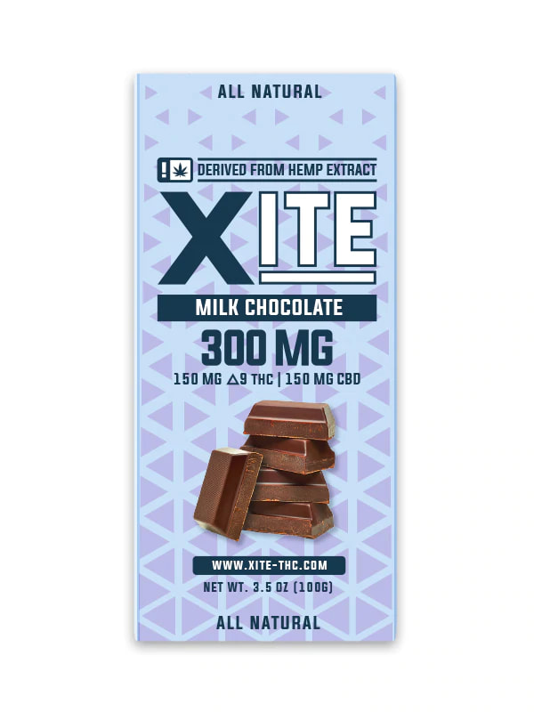 XITE Delta 9 THC Milk Chocolate Bar 300mg | LIFTOFF