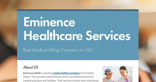 Eminence Healthcare Services | Smore Newsletters