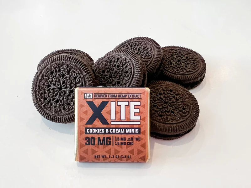 XITE Cookies & Cream Chocolate 15mg CBD+15mg D9 THC (1:1) | LIFTOFF