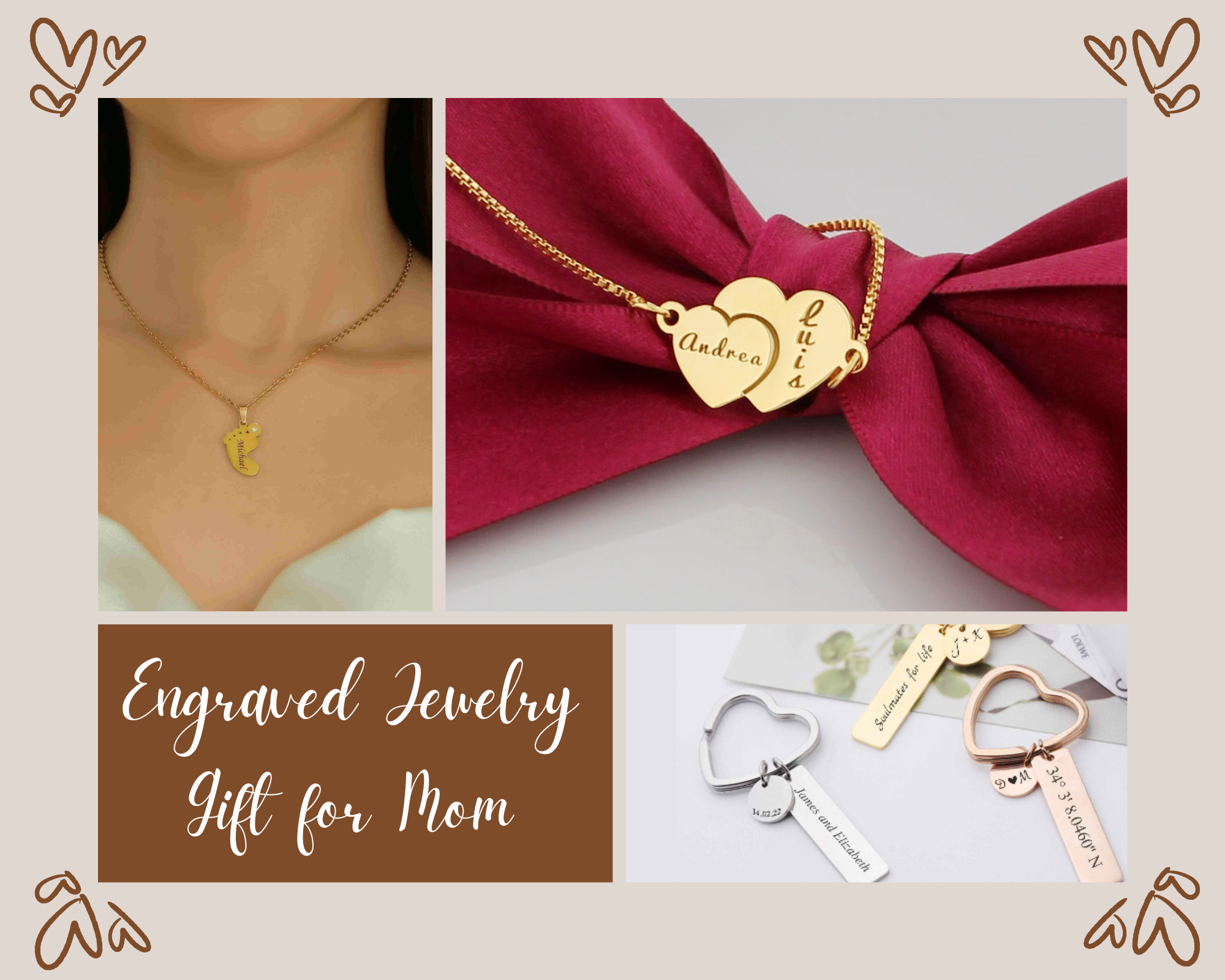 Personalized Engraved Jewelry for Mother's Day