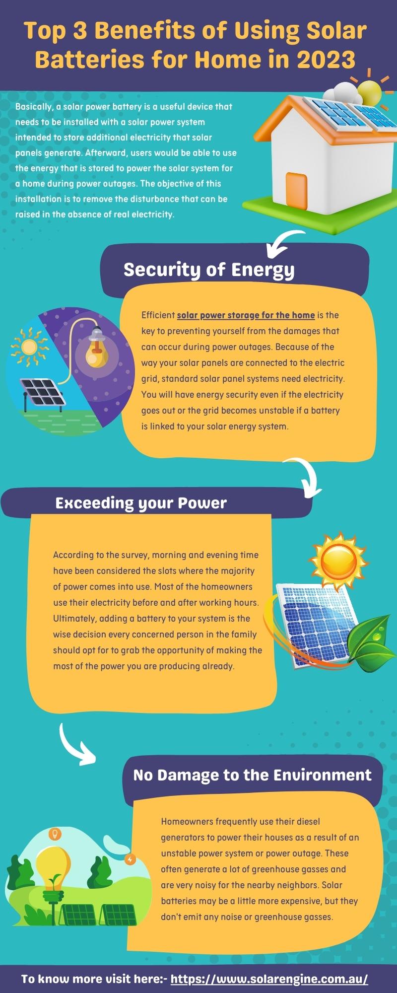 Top 3 Benefits of Using Solar Batteries for Home i by solaren...