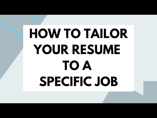How To Tailor Your Resume For Different Job Applications | by Precious Resume | Mar, 2023 | Medium