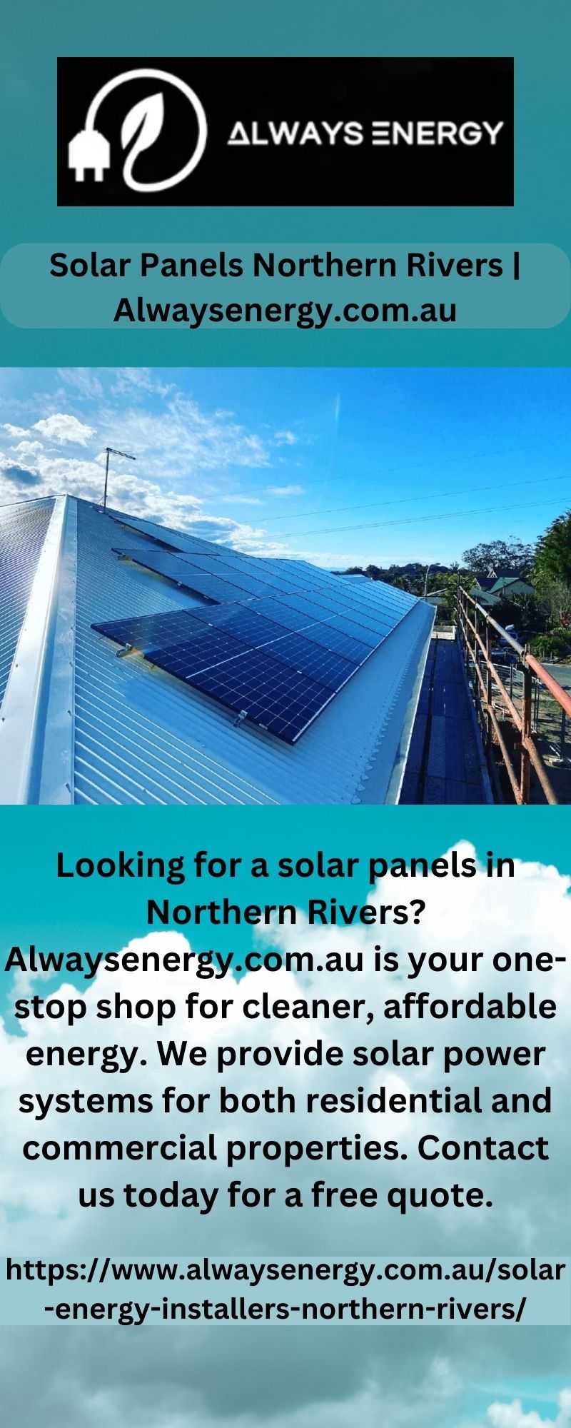 Solar Panels Northern Rivers | Alwaysenergy.com.au..
