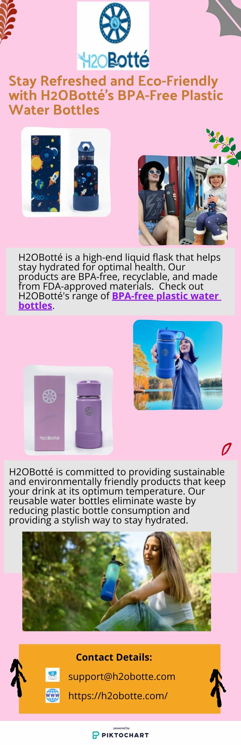 Stay Refreshed and Eco-Friendly with H2OBotté's BPA-Free Pl | Piktochart Visual Editor