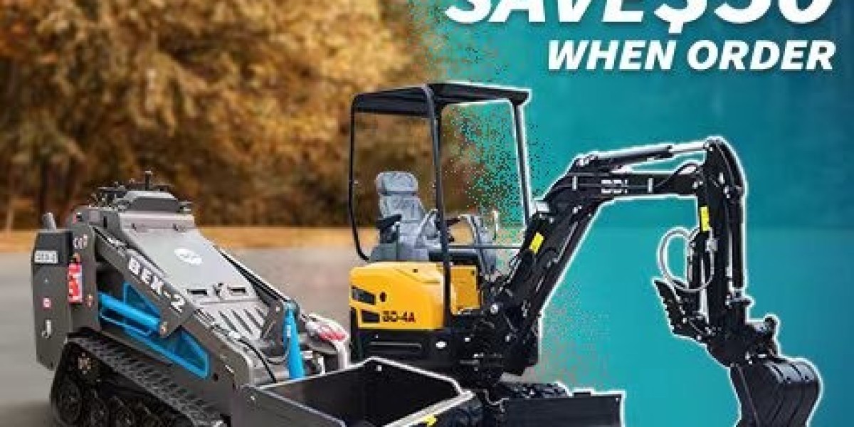 Walk Behind Skid Steer with Auger and Used Small Excavator