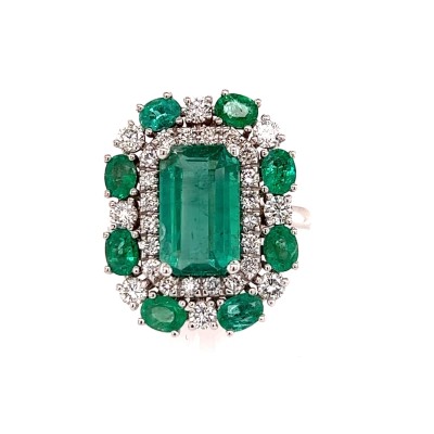 Natural Emerald Diamond Ring 6.5 14k Gold 4.52 TCW GIA Certified $12,950 210738 Profile Picture