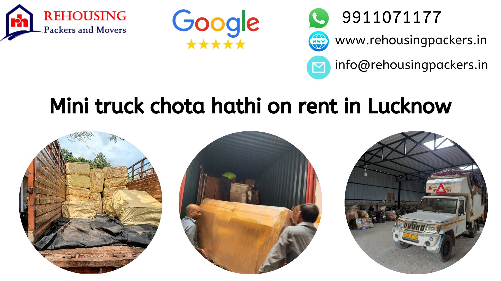 Chota Hathi on rent in Lucknow | Rehousing packers