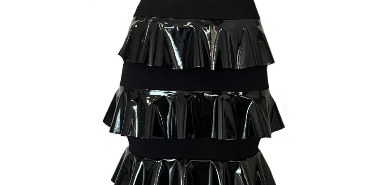 Elevate Your Style with a Patent Leather Frill Dress