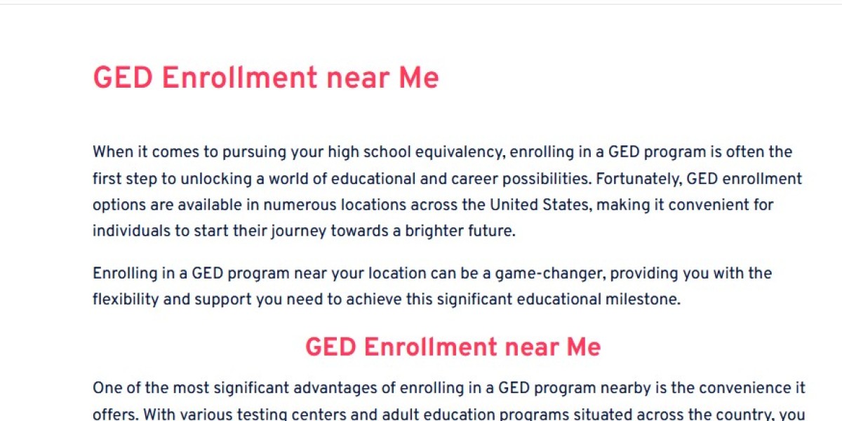 GED Enrollment near Me: A Path to Academic Success