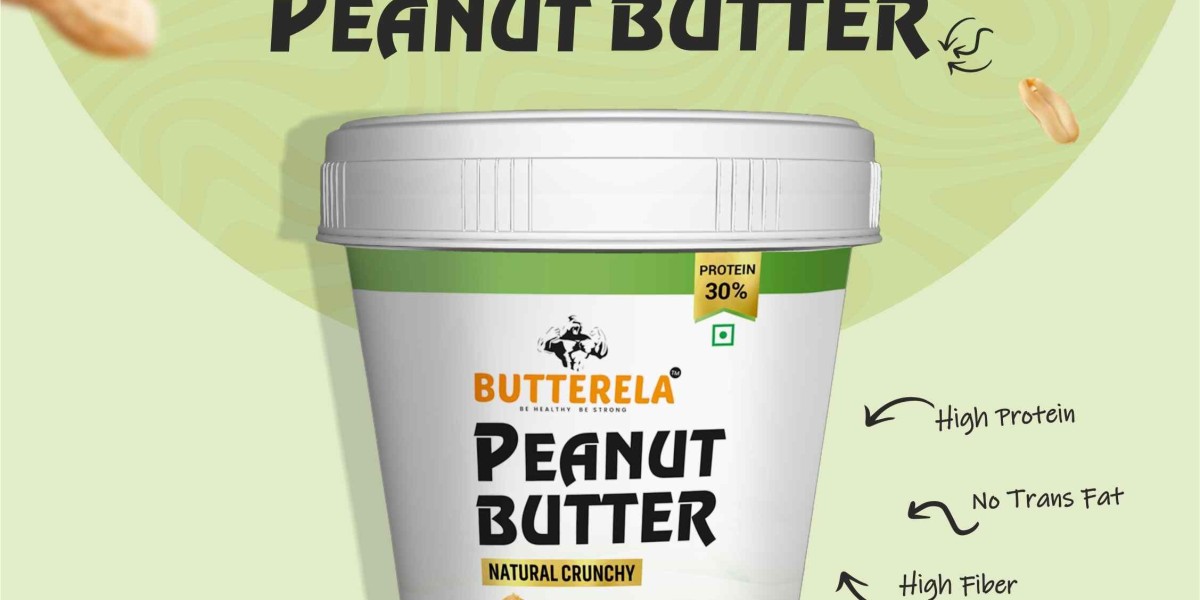 High Protein BUTTERELA Natural Peanut Butter