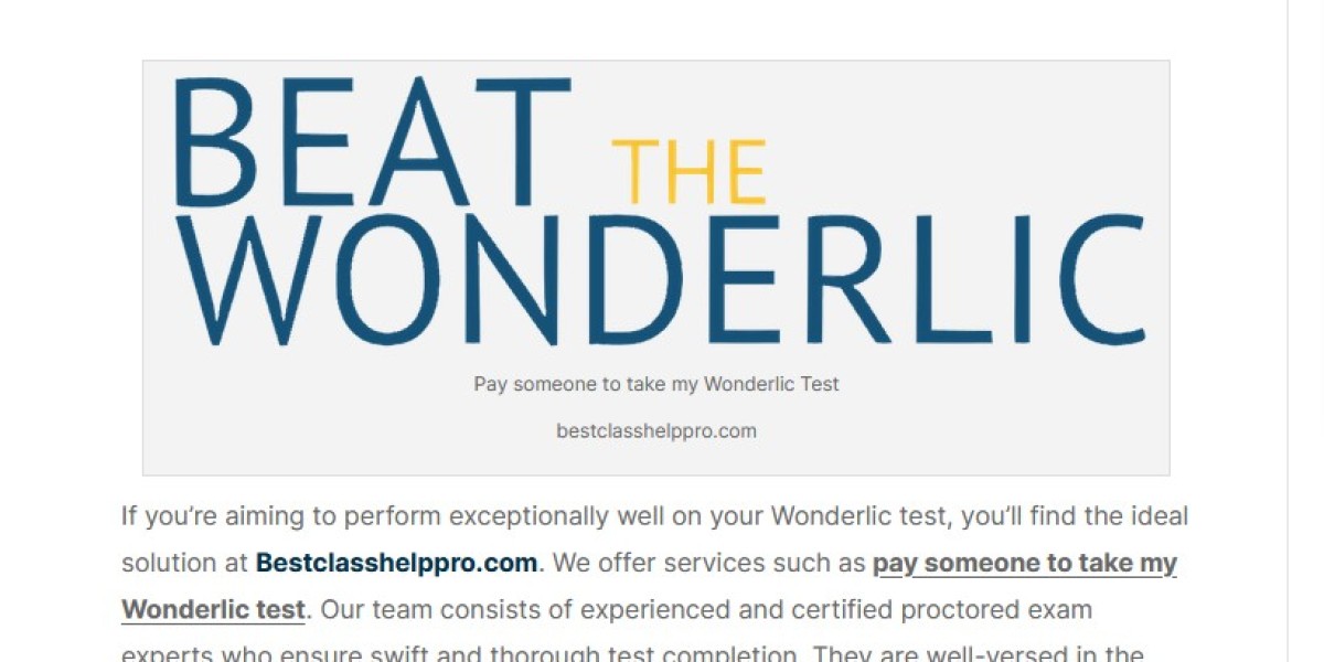 Maximizing Your Success: Someone to Take My Wonderlic Test