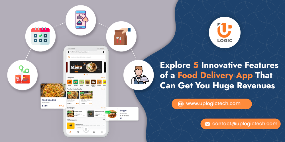 Explore 5 Innovative Features of a Food Delivery App That Can Get You Huge Revenues - Uplogic Technologies