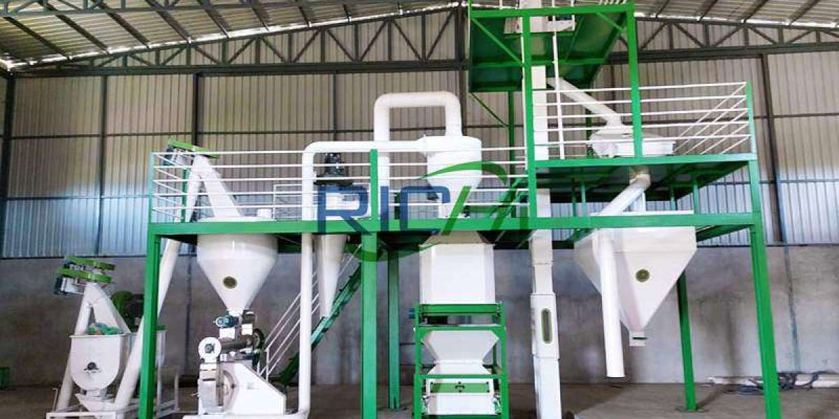 Automatic feed pellet line