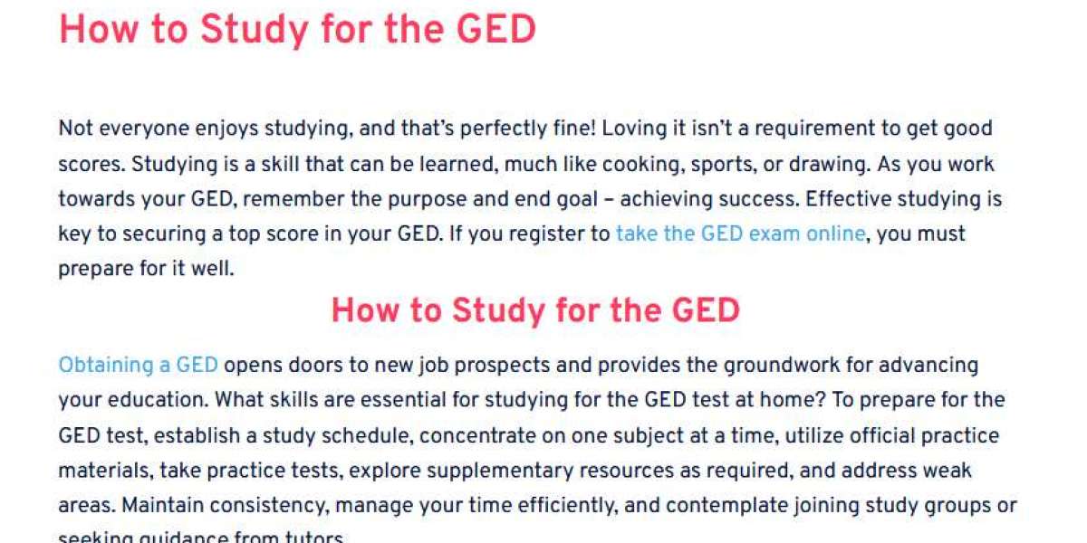 How to study for the GED