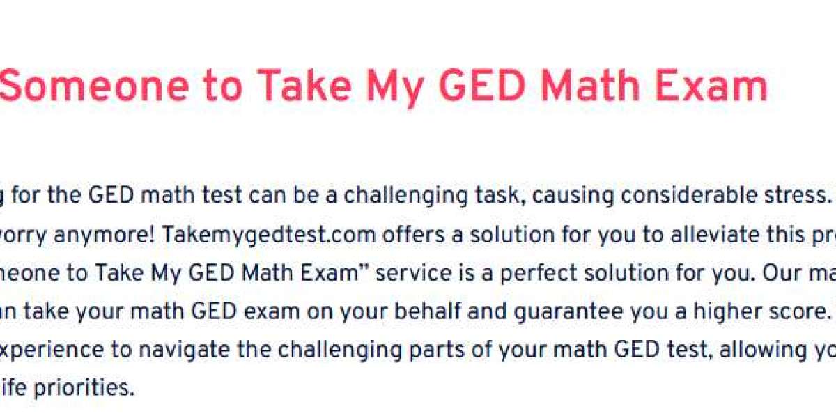 Hire Someone to Take My GED Math Exam