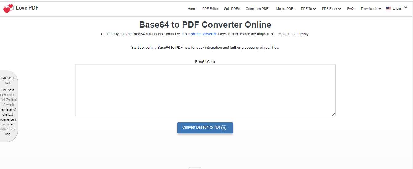 Base64 to PDF Converter Online