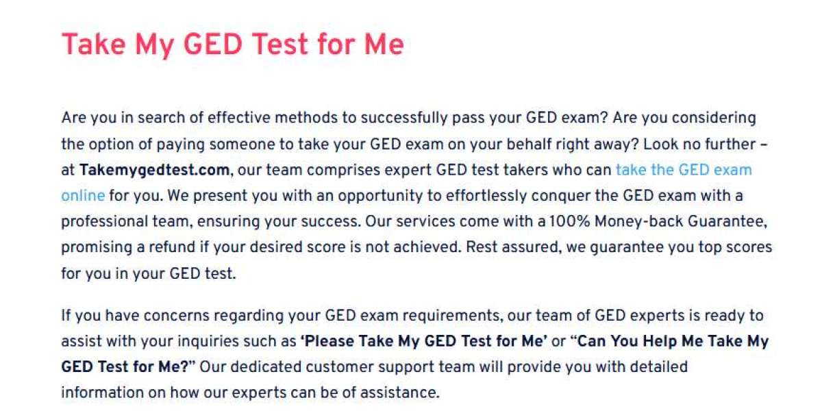 Take my GED test for me