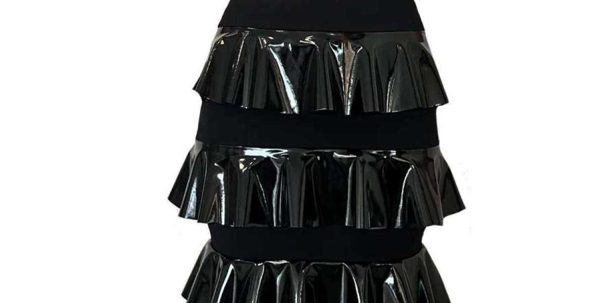 Embrace Elegance with the Timeless Charm of a Patent Leather Frill Dress