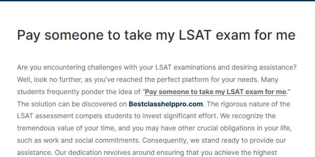Pay someone to take My LSAT Exam for Me