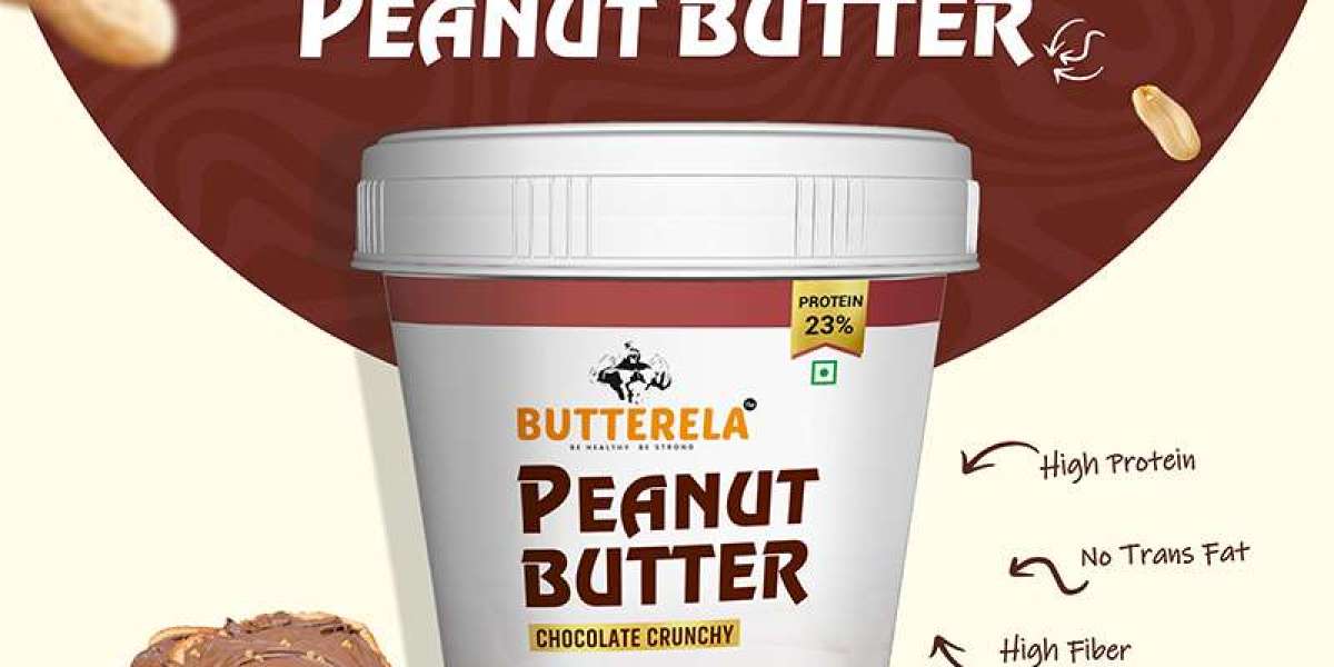 BUTTERELA Chocolate Peanut Butter made with high Protein and Delicious Taste.