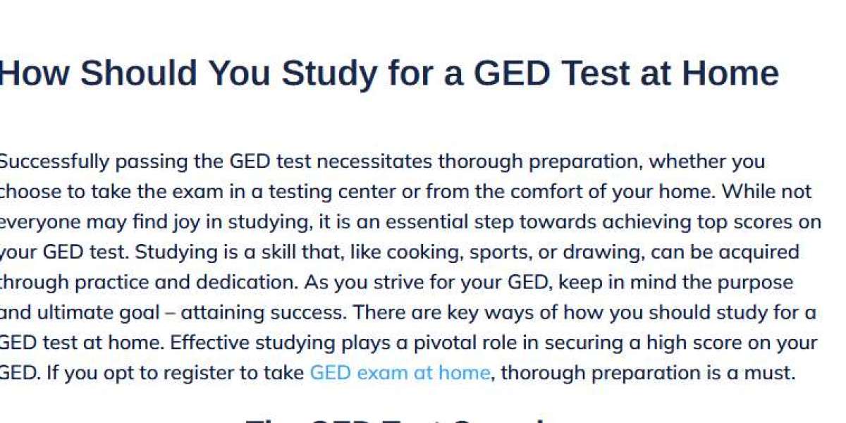 How should you study for a GED test at home?