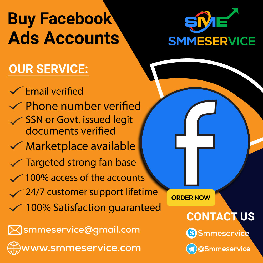 Buy Facebook ads Accounts - 100% Best Quality Accounts.