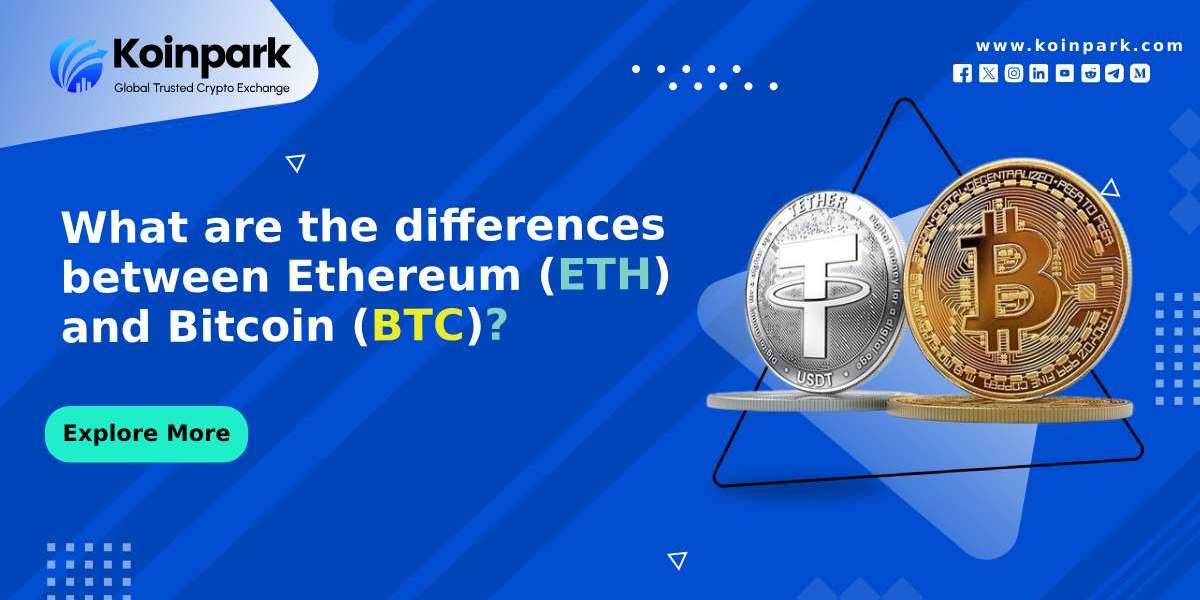 What are the differences between Ethereum (ETH) and Bitcoin (BTC)? 