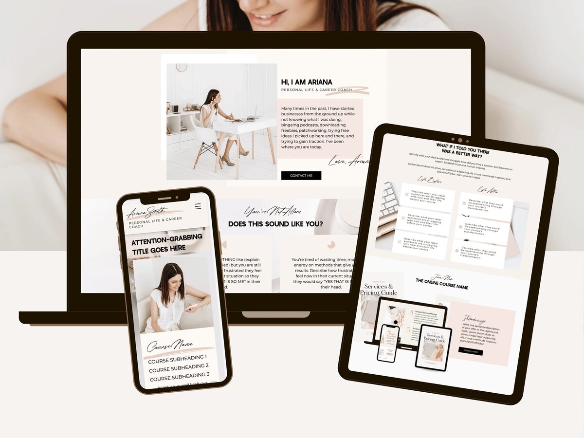 Wix and Squarespace templates, Showit templates- Presentybox