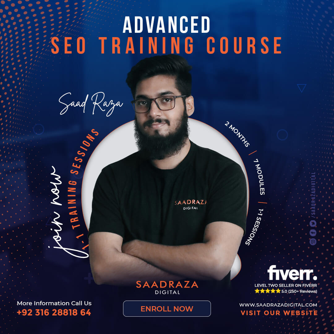 Advanced SEO Course in Karachi by Saad Raza [Fiverr Expert]