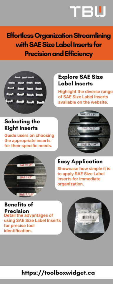 Effortless Organization Streamlining with SAE Size Label Inserts for Precision and Efficiency