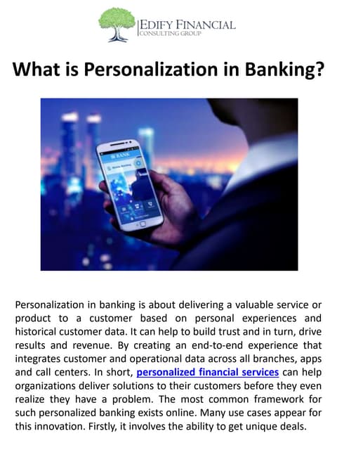 What is Personalization in Banking? .pptx