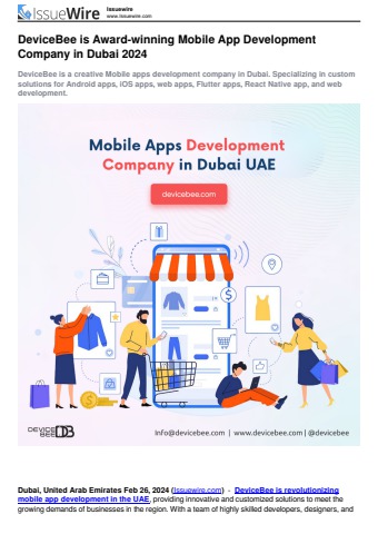 No.1 Mobile App Development Company Dubai - DeviceBee
