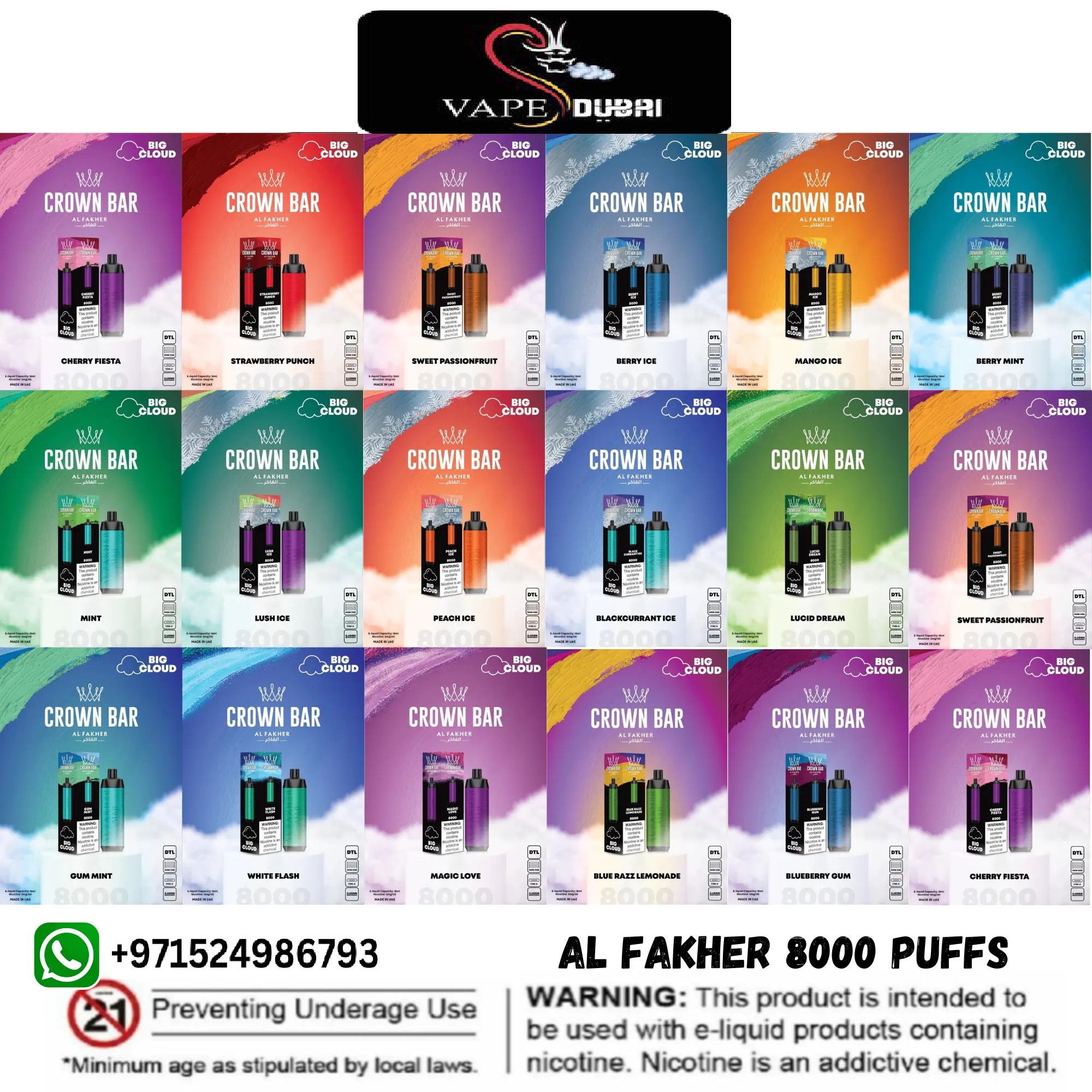 Best Al Fakher 8000 Vape Disposable BIG CLOUD