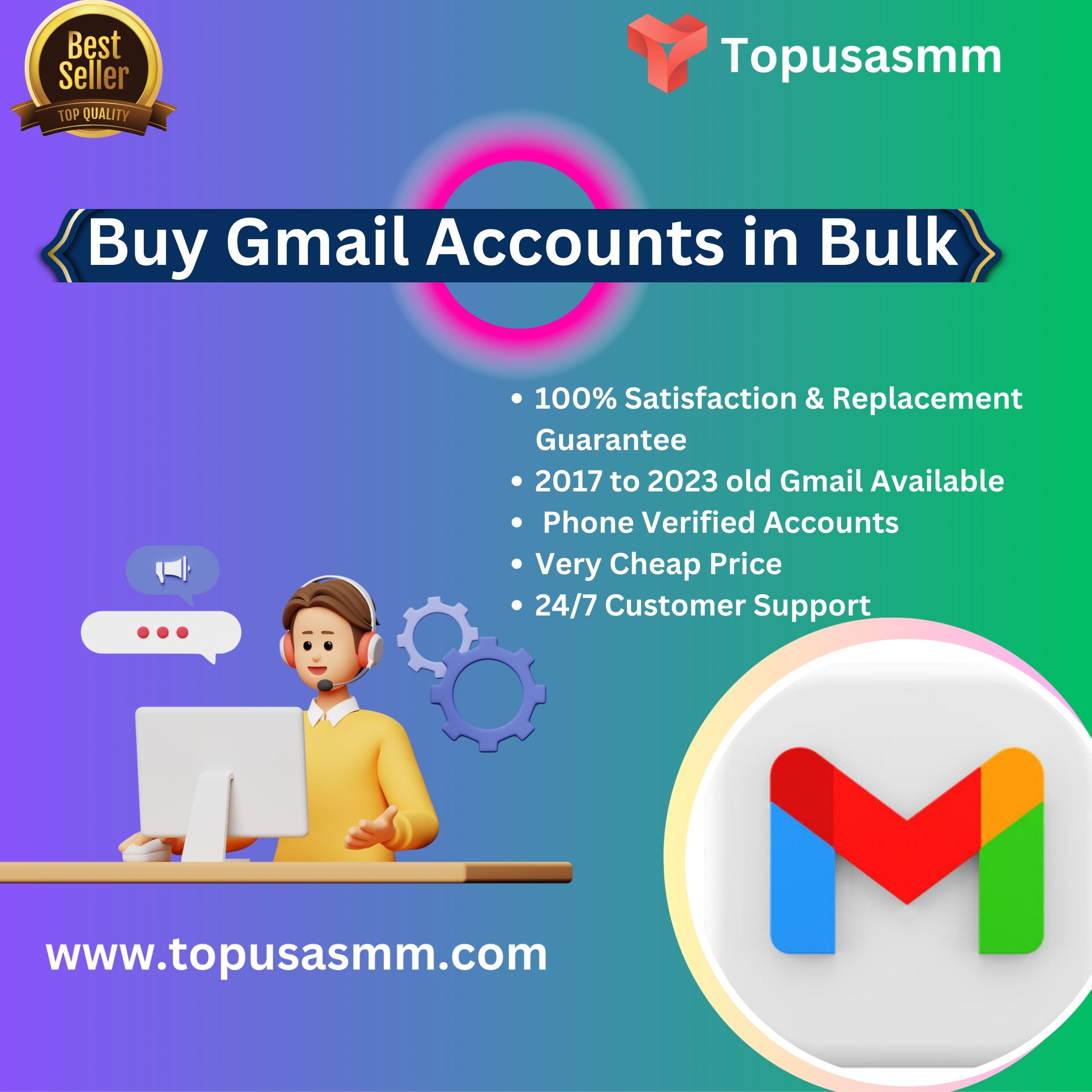 Buy Gmail Accounts in Bulk - 100% Verified Accounts