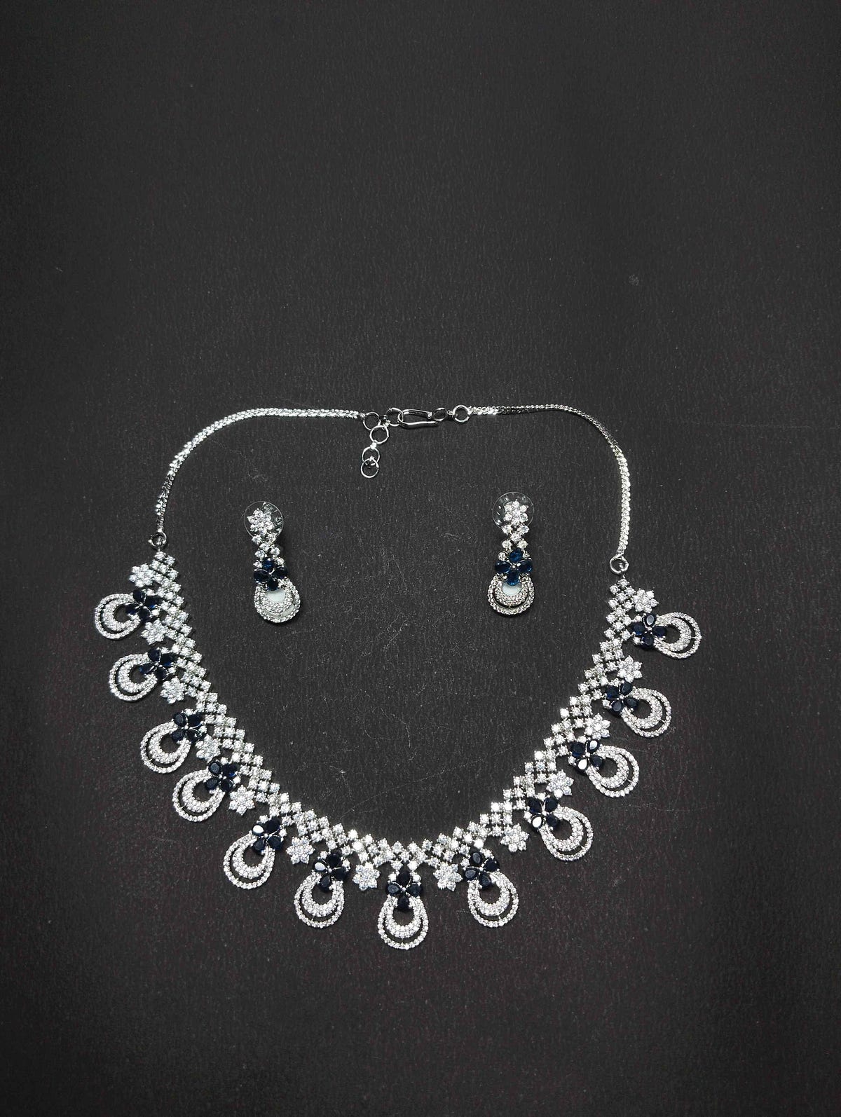 Buy Rhodium-Plated Diamond Studded Necklace Set for Women At Aakarshans | by Sakshi Garg | Mar, 2024 | Medium