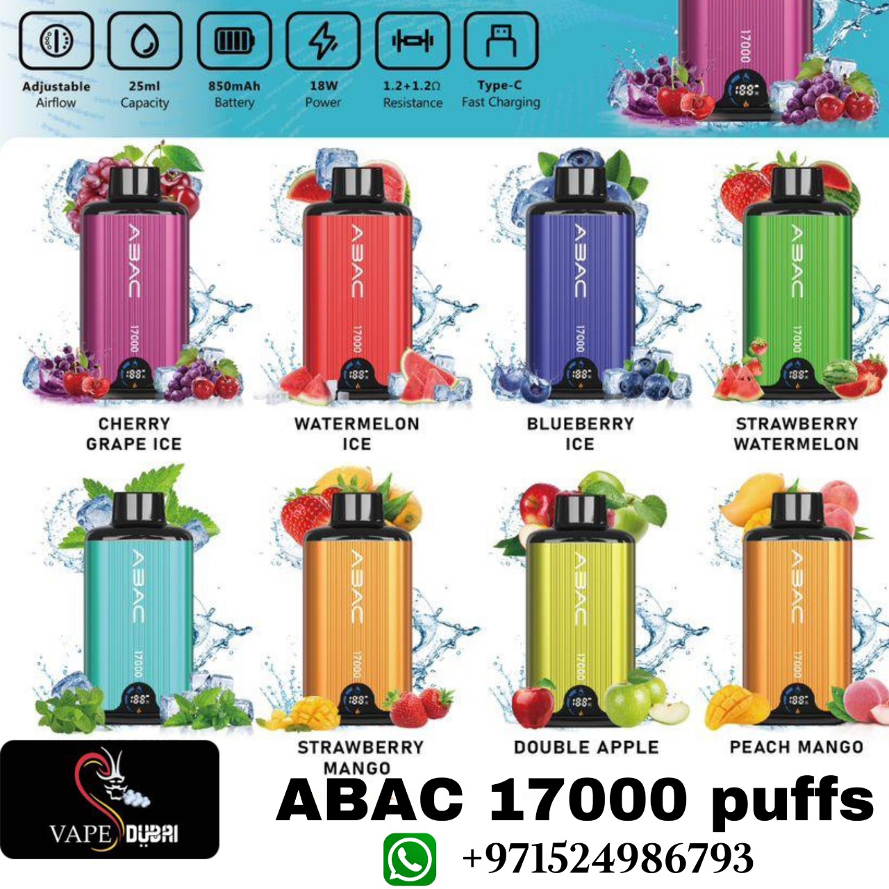 BEST ABAC Disposable Vape 17000 Puffs (Dual Mesh)