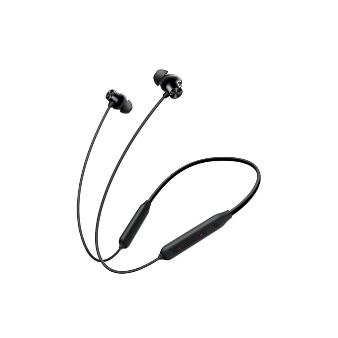 OnePlus Bullets Wireless Z2 ANC Bluetooth in Ear Earphones with Mic, 45dB Hybrid ANC, Bombastic Bass - 12.4 mm Drivers, 10 Mins Charge - 20 Hrs Music, 28 Hrs Battery (Black) - Keys-Shop