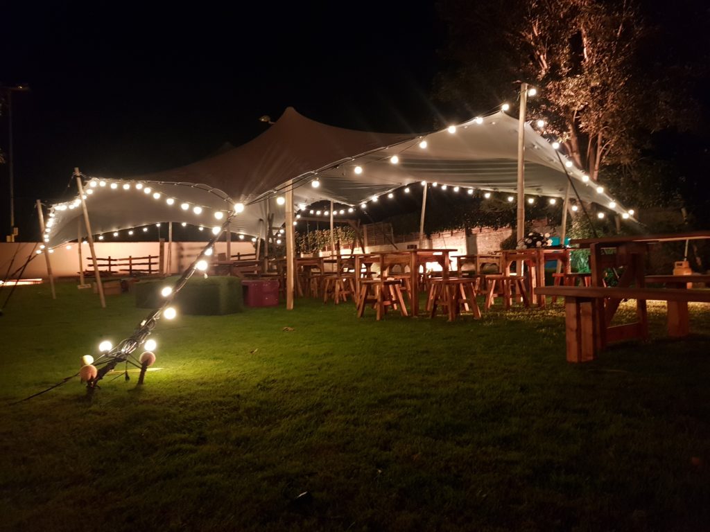 Beautiful Beer Garden Canopy for Garden Party in Dublin, Ireland | BILD Tents & Structures