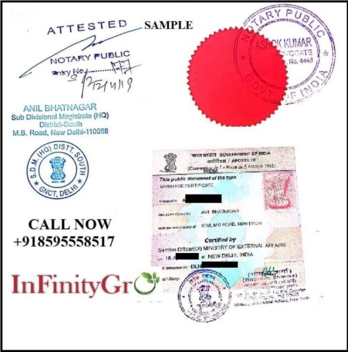 Marriage Certificate Apostille in Delhi | Marriage Certificate Attestation in Delhi