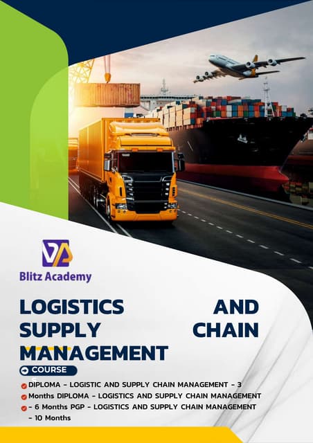 Logistics Courses in Kochi | Top Logistics Institute in Kerala | PDF