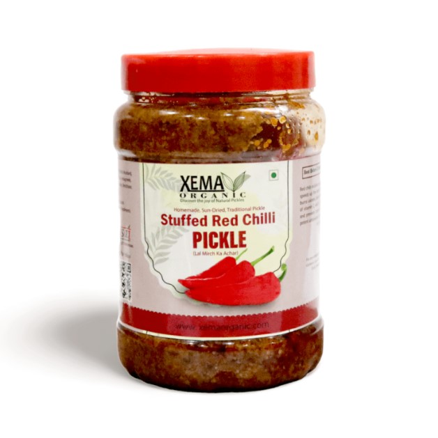 Experience the Authentic Flavor of Homemade Stuffed Red Chilli Pickle from Xema Organic | TechPlanet