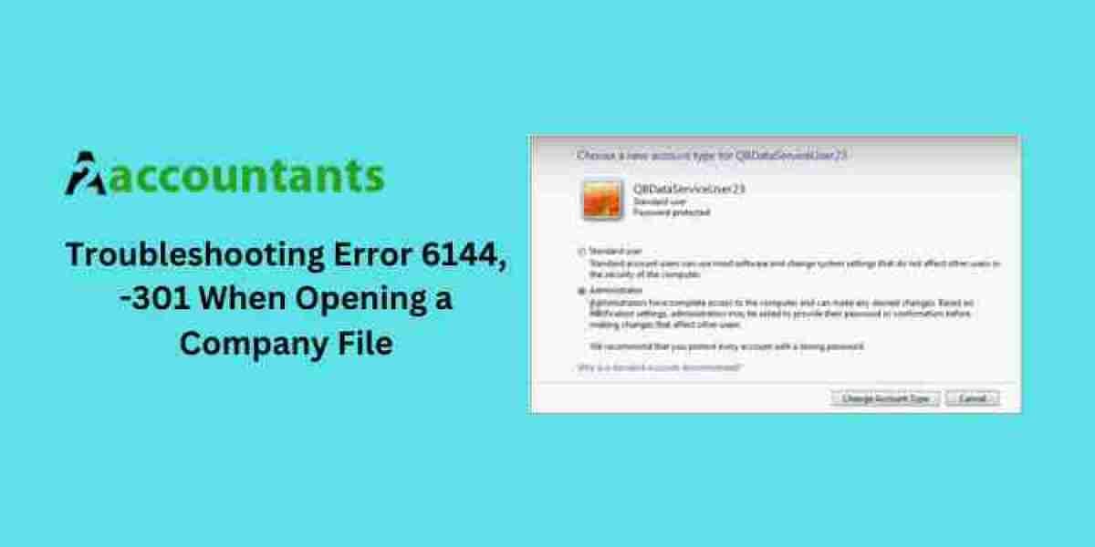 Troubleshooting Error 6144, -301 When Opening a Company File