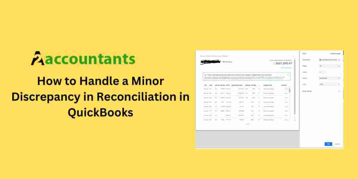 How to Handle a Minor Discrepancy in Reconciliation in QuickBooks